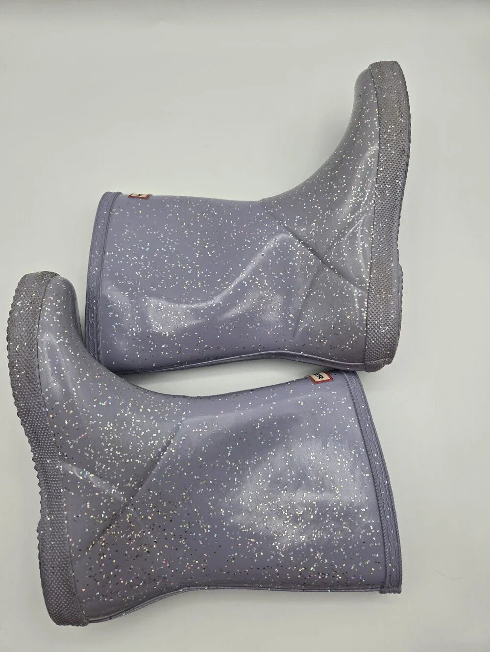 Hunter Lavender Purple Glitter Sparkle Rain Boots Little Girls Size US 1